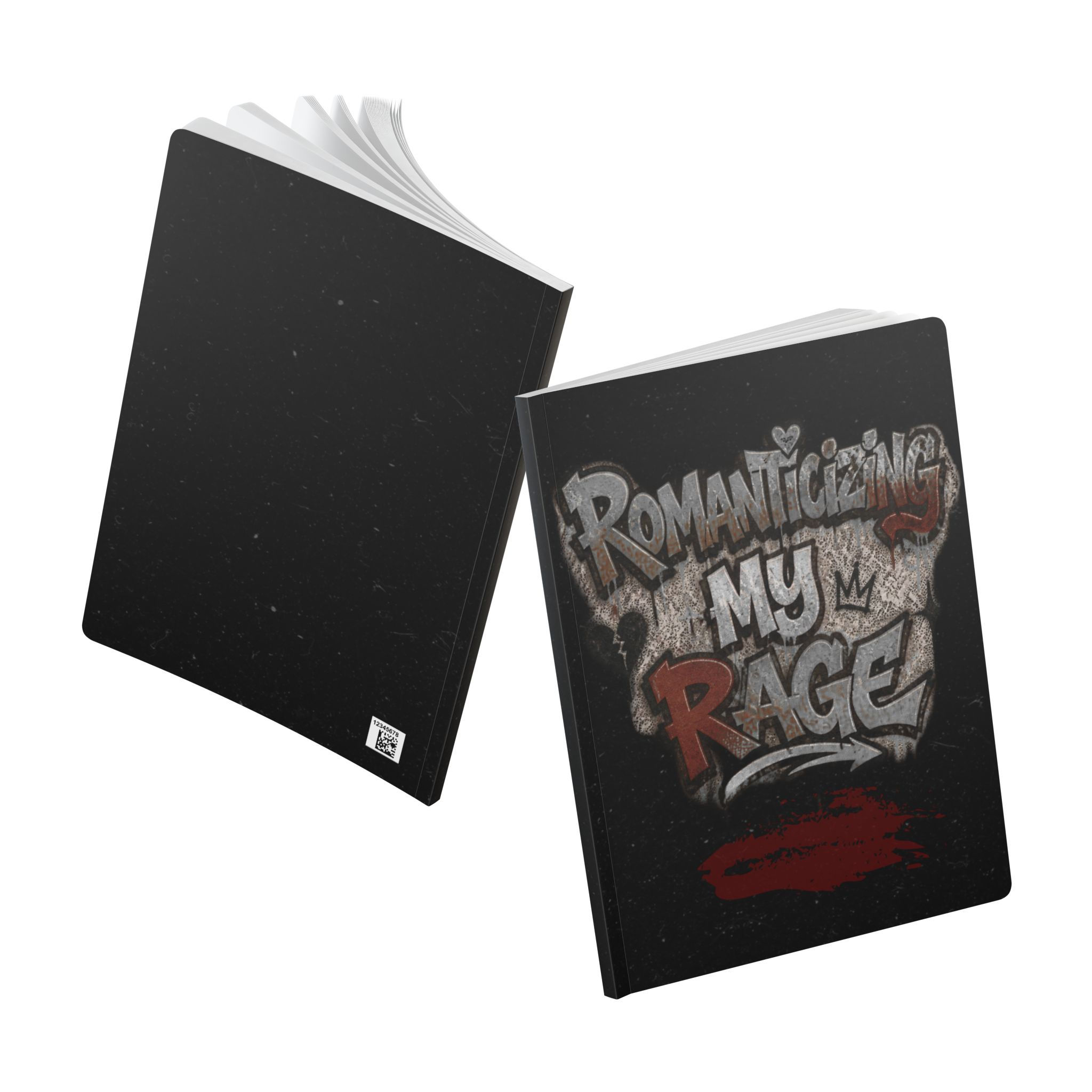 Romanticizing My Rage Softcover Journal — 100/200pg Perforated Art Notebook