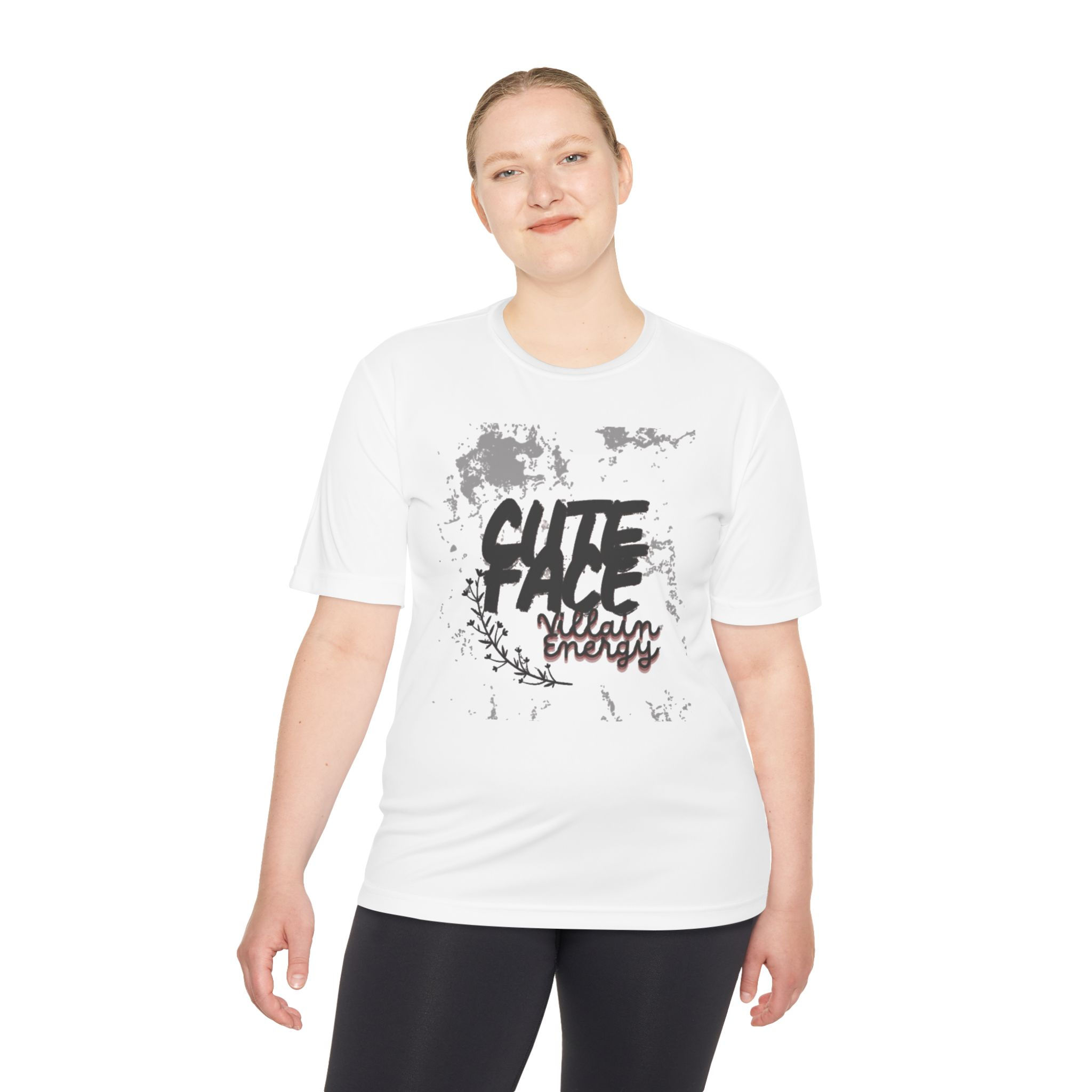 Cute Face Skate Crew Tee — Graphic Moisture-Wicking Skateboarding Shirt
