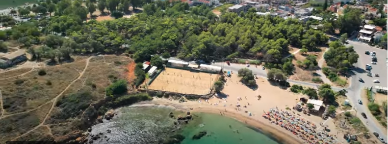Experience a Bird's Eye View of St. Apostoloi Beach in Chania, Crete with a Tour by Flight