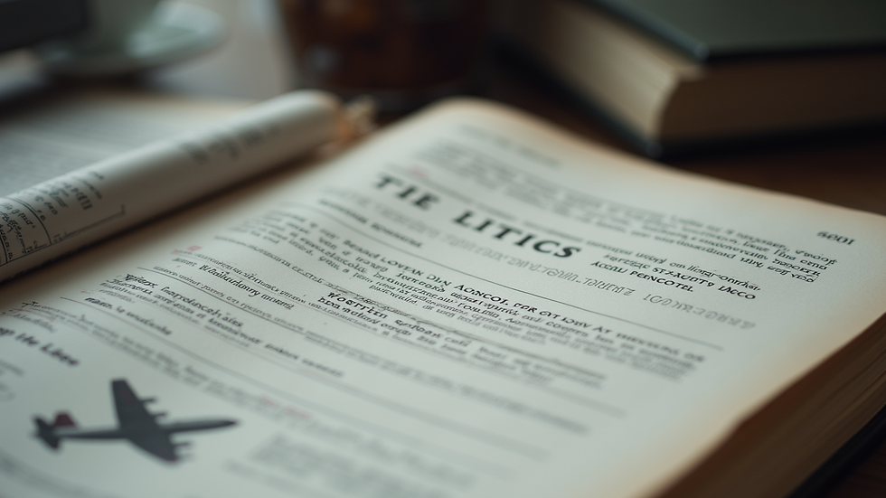 Close-up view of aviation English study materials and notes