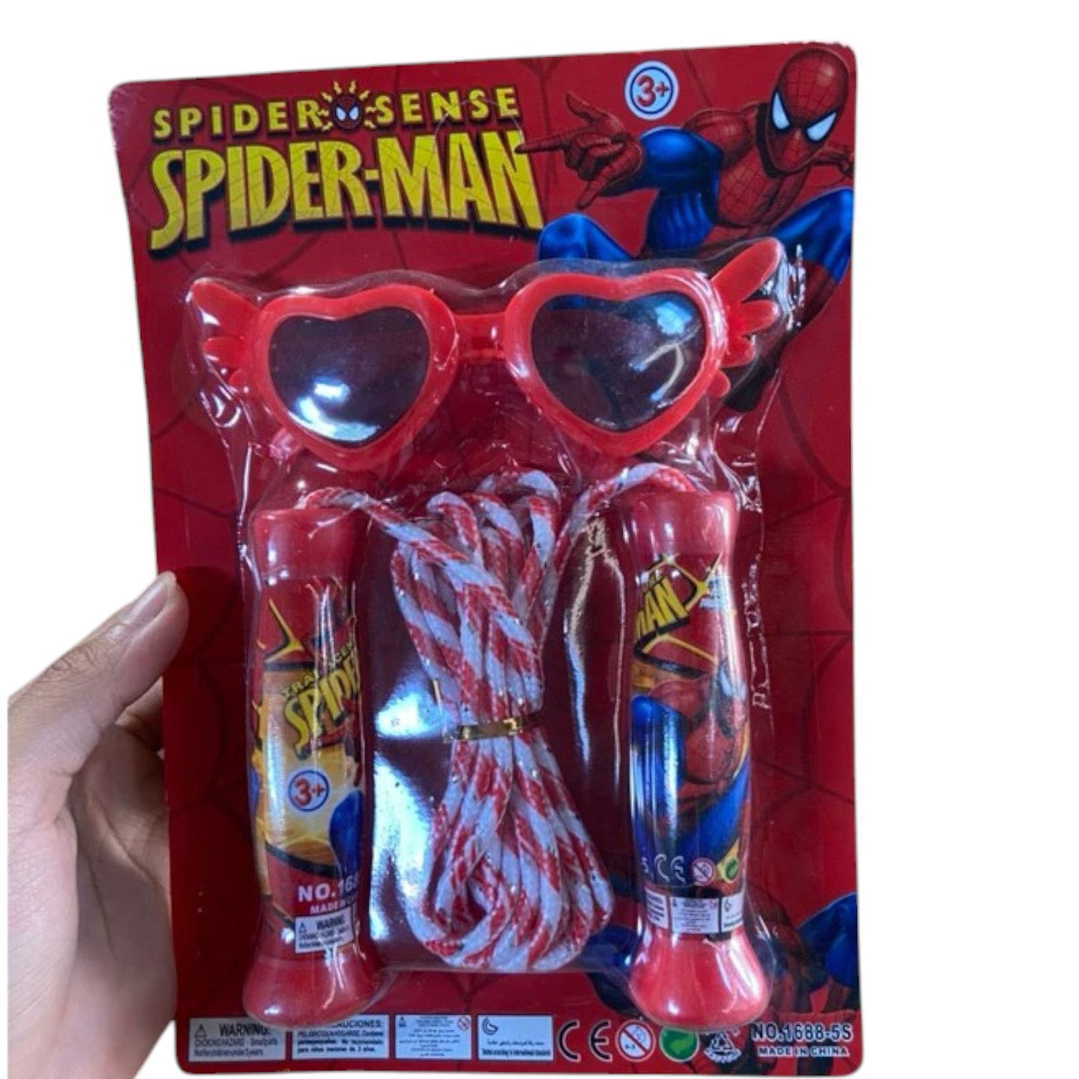 Litar për Kërcim dhe syze Spiderman 27x17 cm