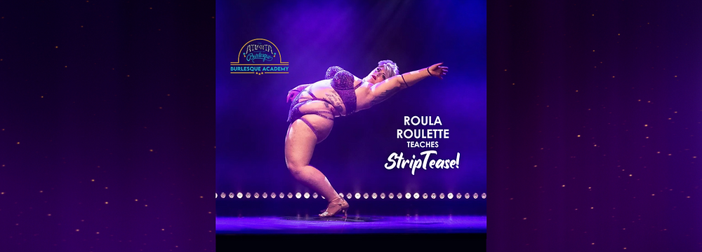 A burlesque dancer dancing on stage.