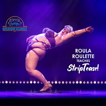 A burlesque dancer dancing on stage.