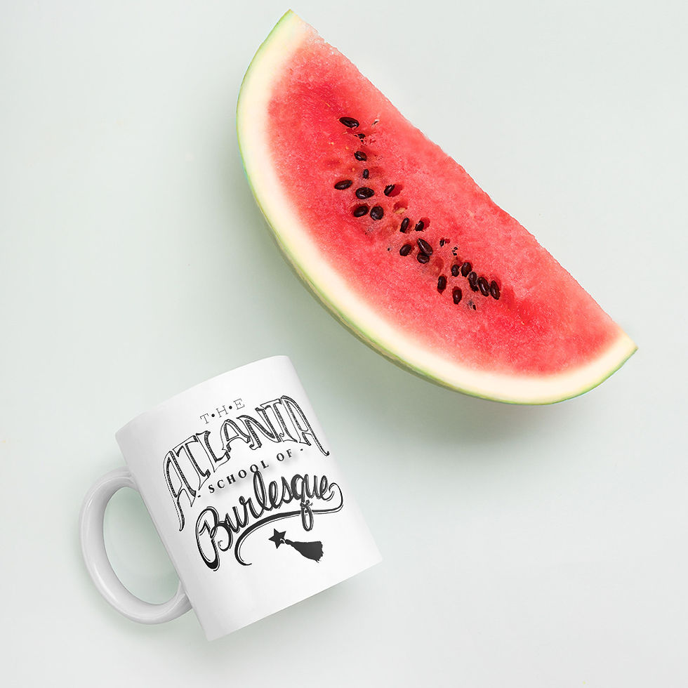 Thumbnail: A mug that has the Atlanta School of Burlesque logo.