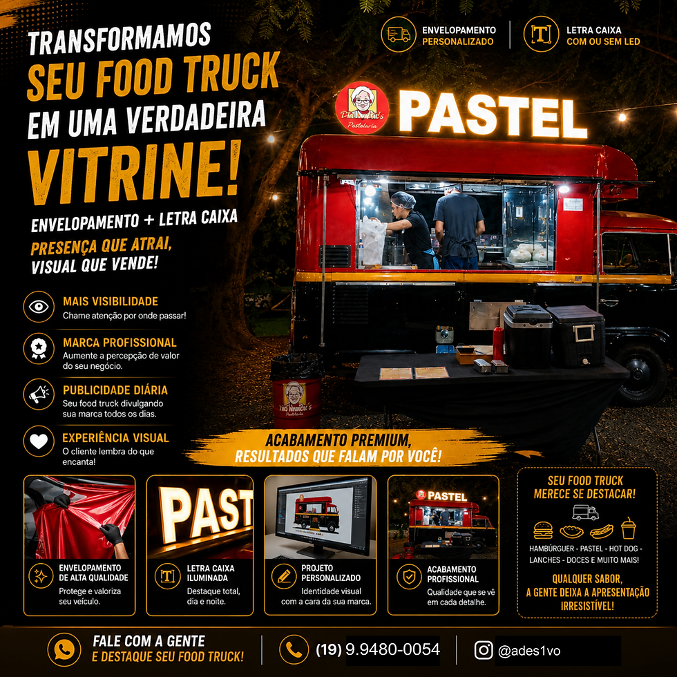 Envelopamento de Food Truck: transforme seu veículo em uma referência visual