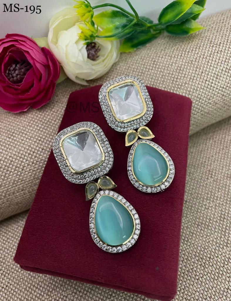 Thumbnail: Kundan Dangle Earrings.