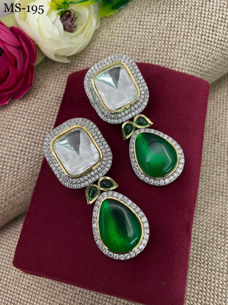 Thumbnail: Kundan Dangle Earrings.