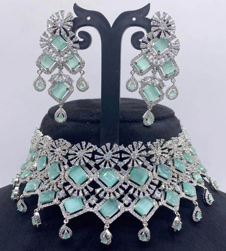 Thumbnail: Ad Stone Choker Sets with Square Stones