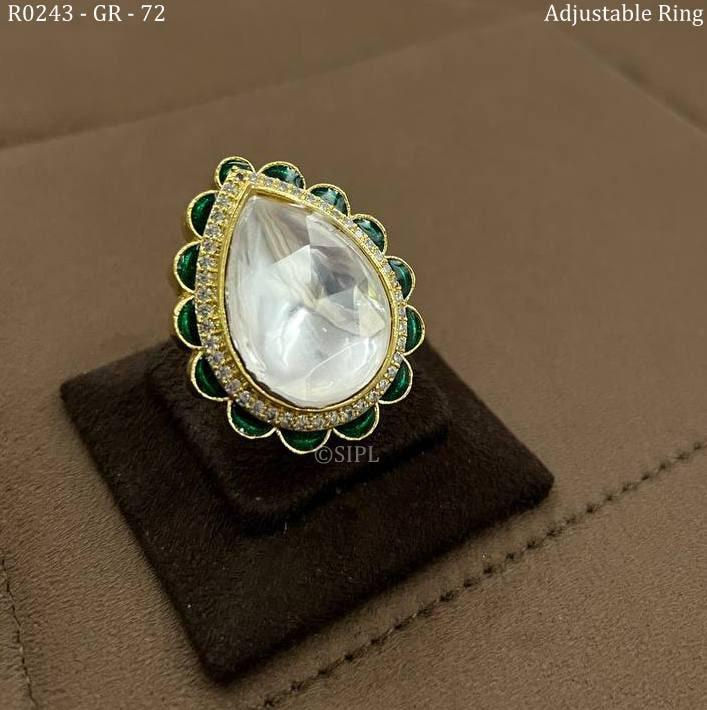 Large Pear Shaped Gold Ring