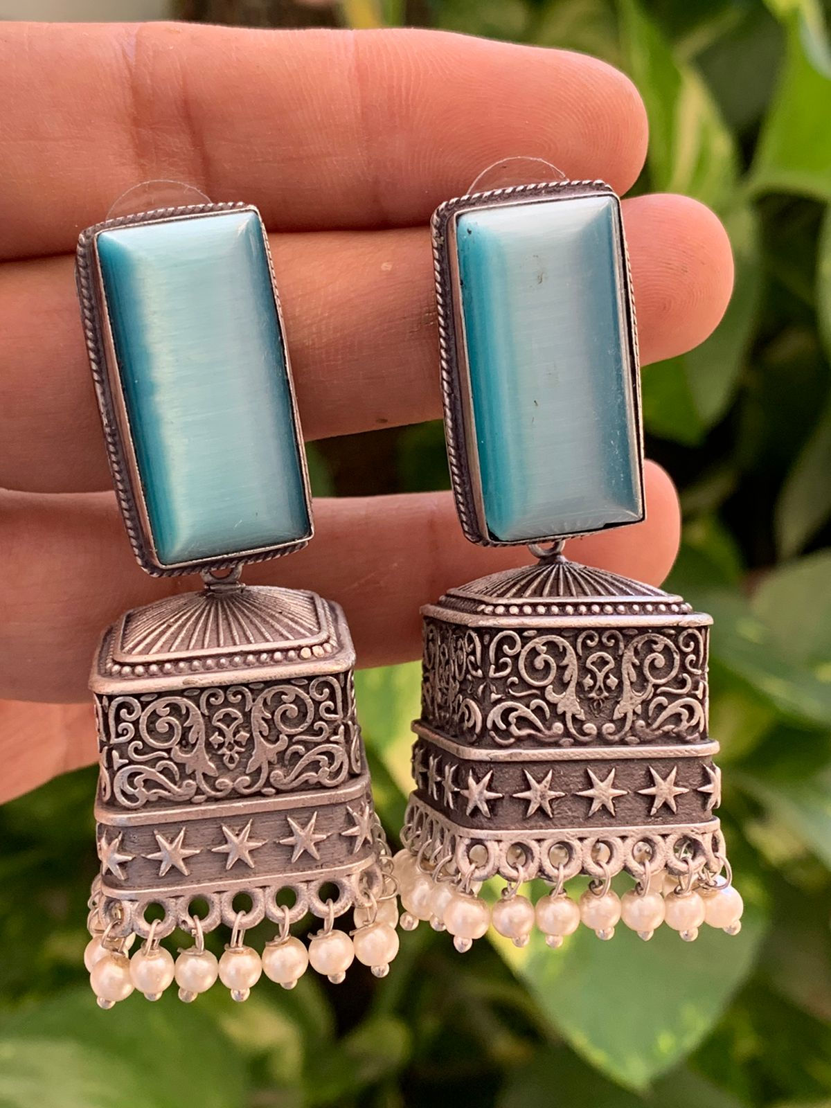 Jhumkas with Bar detail