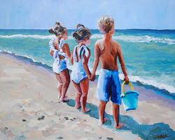 Nowlin Beach Babies 16x20