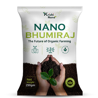 Krishi Nano Bhumiraaj soil fertility enhancer for improved nutrient absorption, stronger root development, better soil health, and increased crop yield.