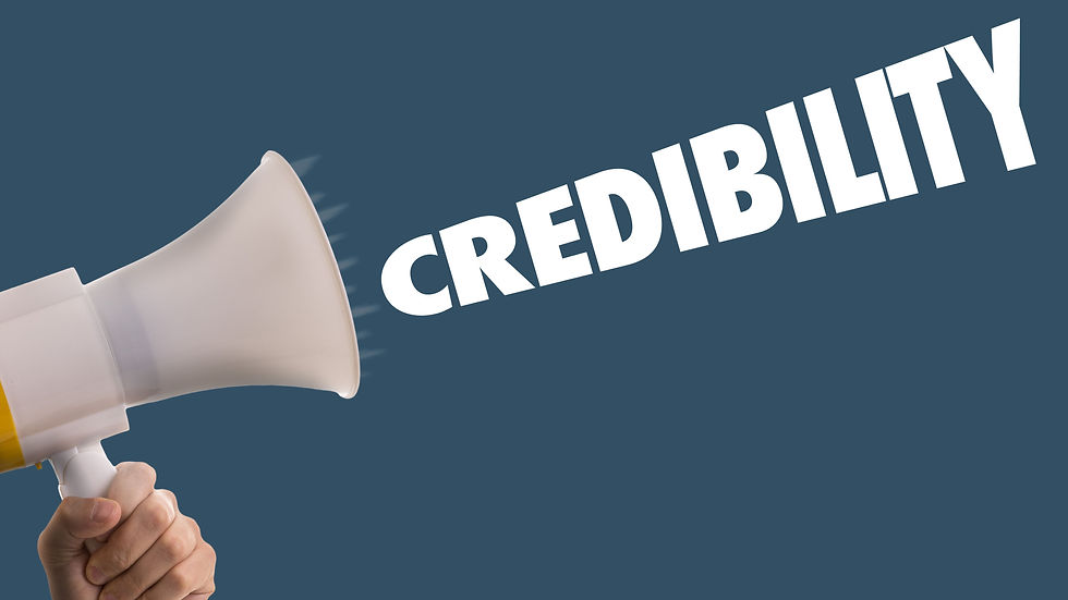 Megaphone announcing credibility concept for building trust through client reviews