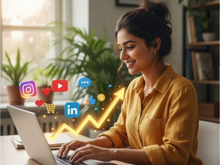 Content creator managing social media platforms