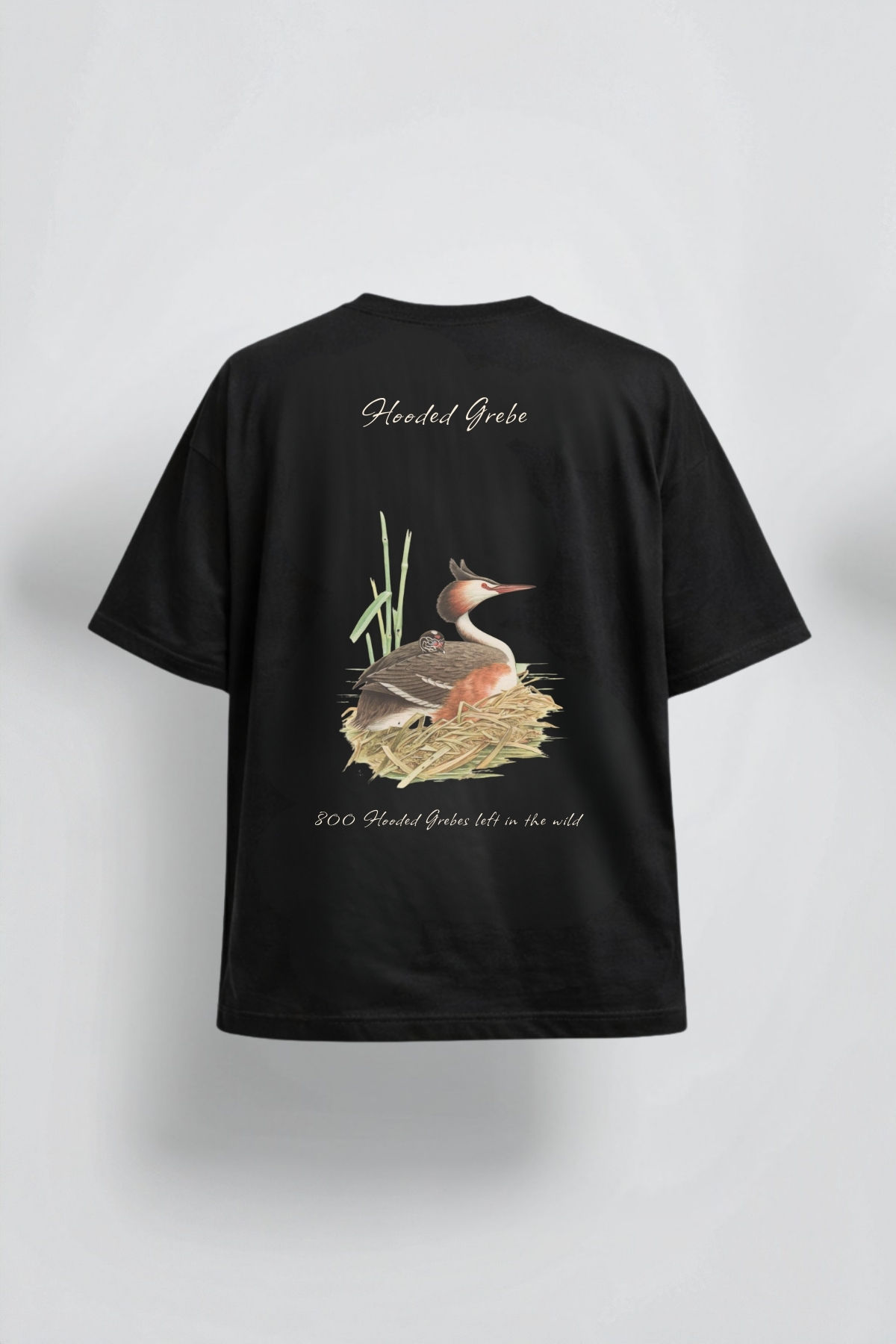 Black T-shirt Hooded Grebe