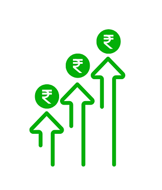 Illustration of growing income through a Systematic Withdrawal Plan (SWP) from mutual fund investments.