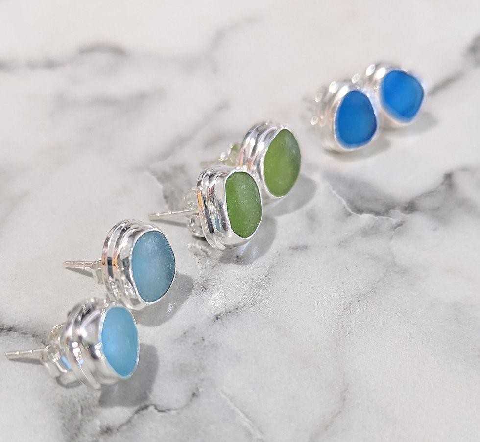 Thumbnail: Beach Glass Post Earring