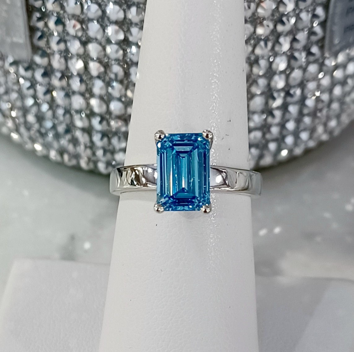 Great Lakes Blue Emerald-Cut Ring