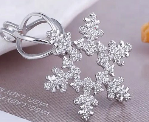 Thumbnail: Pearl Cage Snowflake Necklace