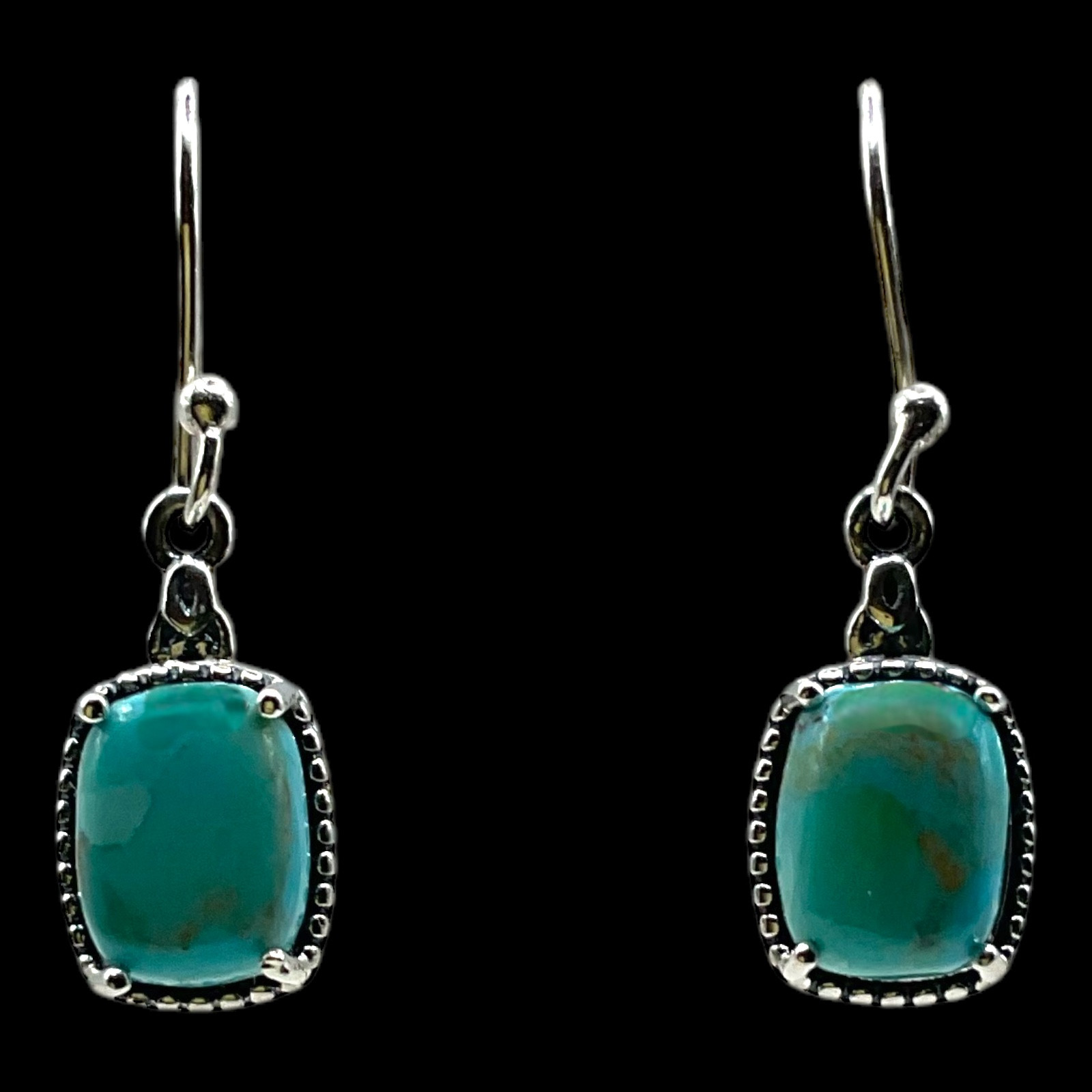 Turquoise Earrings -Mojave Turquoise Rectangle Earrings