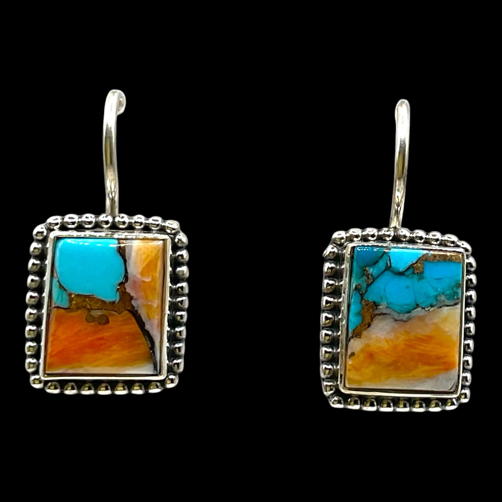Turquoise Earrings - Oyster Mohave Turquoise Earrings
