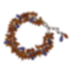 Amber and purple bracelet