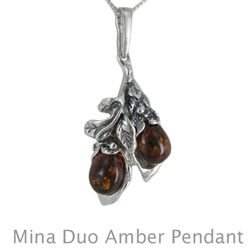 Mina Duo Amber Pendant