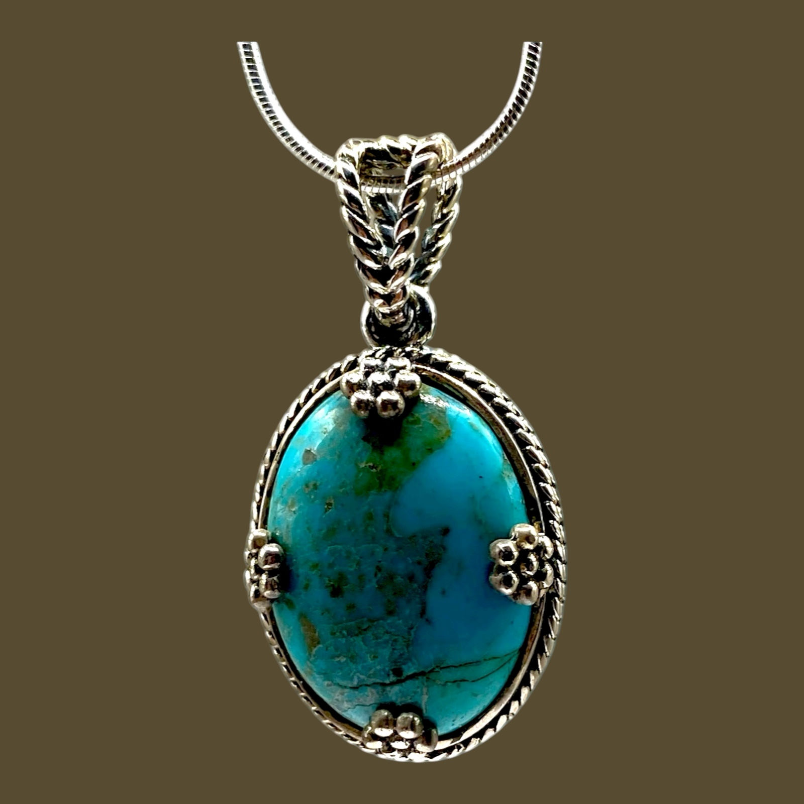 Mojave Copper Turquoise Pendant