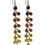 Thumbnail: Elegant amber earrings: multi-colored amber beads on sterling silver