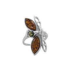 Thumbnail: Amber butterfly ring in multi colors