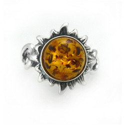 Amber Ring : Helios Sunflower in Honey