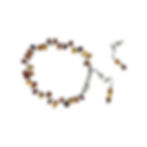 Multi-colored amber bracelet and earrings set