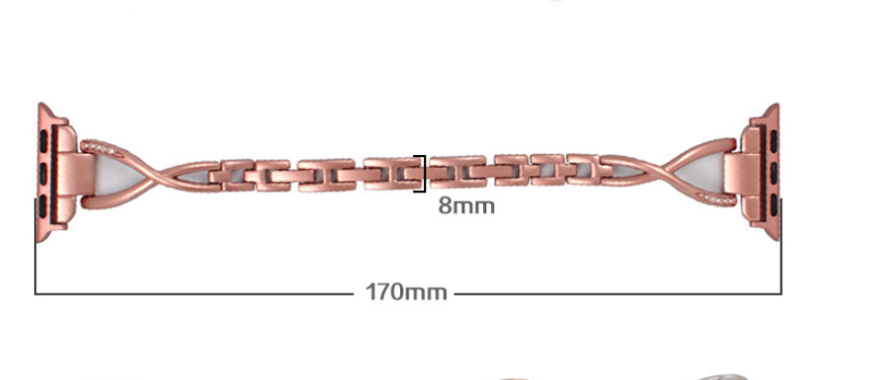 Thumbnail: Apple Watch Band X-Type Stainless Steel with Diamonds