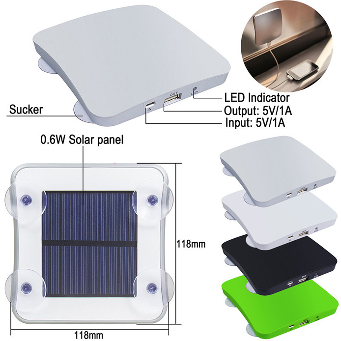 Thumbnail: Solar-Powered Suction Cup Portable Charger (Power Bank)