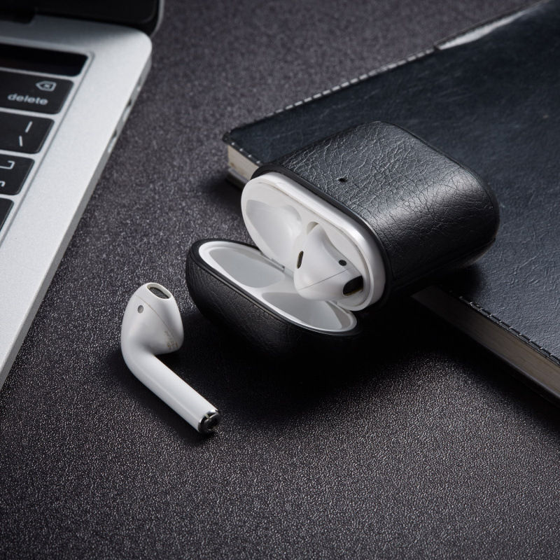 Thumbnail: Retro Lychee Pattern Headphone Case, Dustproof & Shockproof