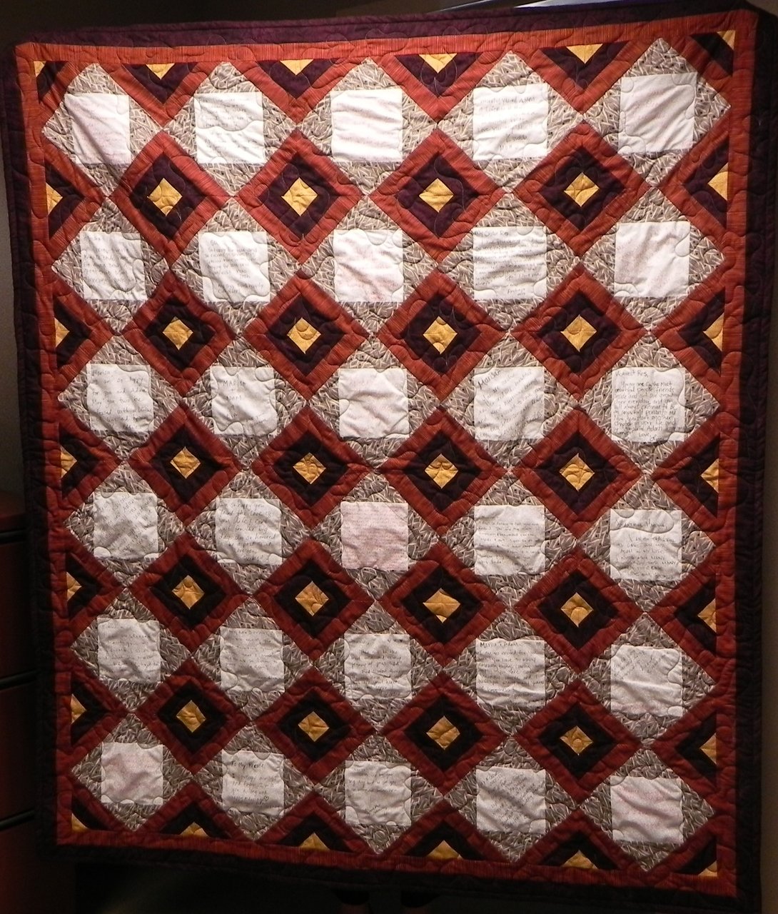 Wedding Quilt with Signatures