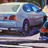 Thumbnail: Kendall C. King (American, 1930-2021) "Right Turn" Oil on Canvas
