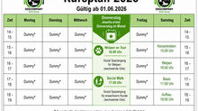Neuer Kursplan ab Juni 2026