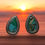 Thumbnail: 3/4 inch “ish” Faux Turquoise Teardrop Studs