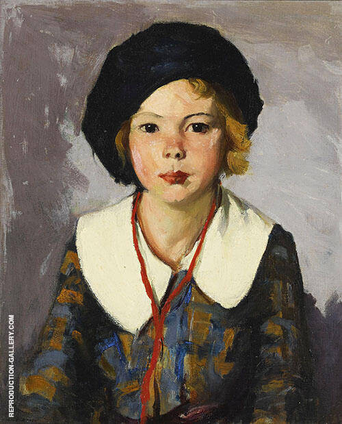 Boy wearing a blue tam painting by Robert Henri 1918