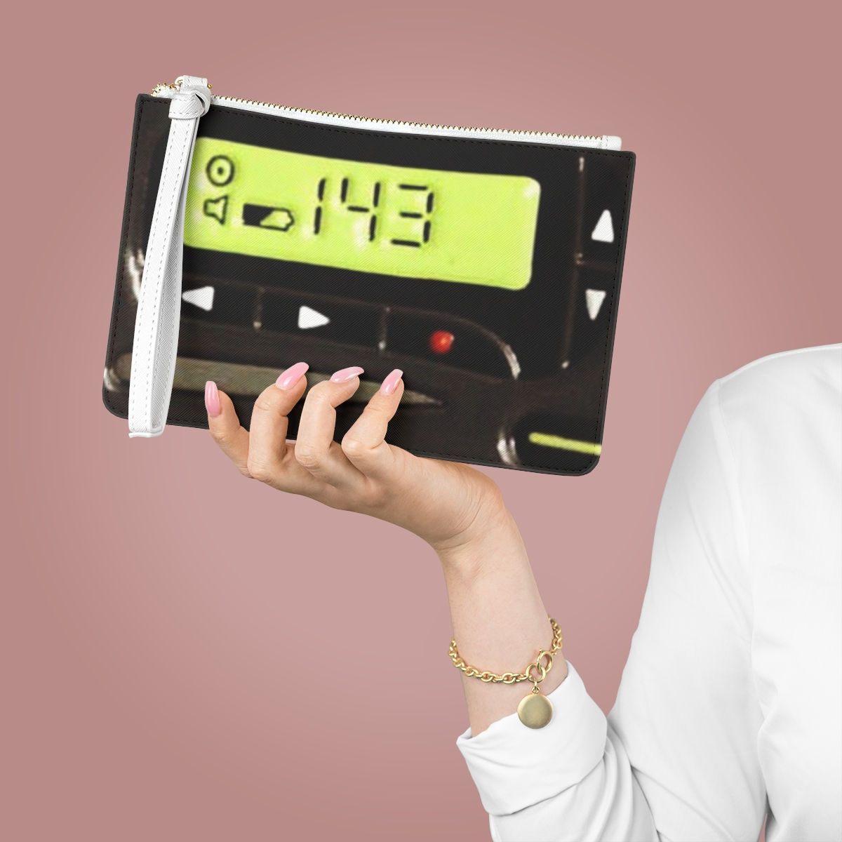 Beeper Vegan Leather Clutch Bag