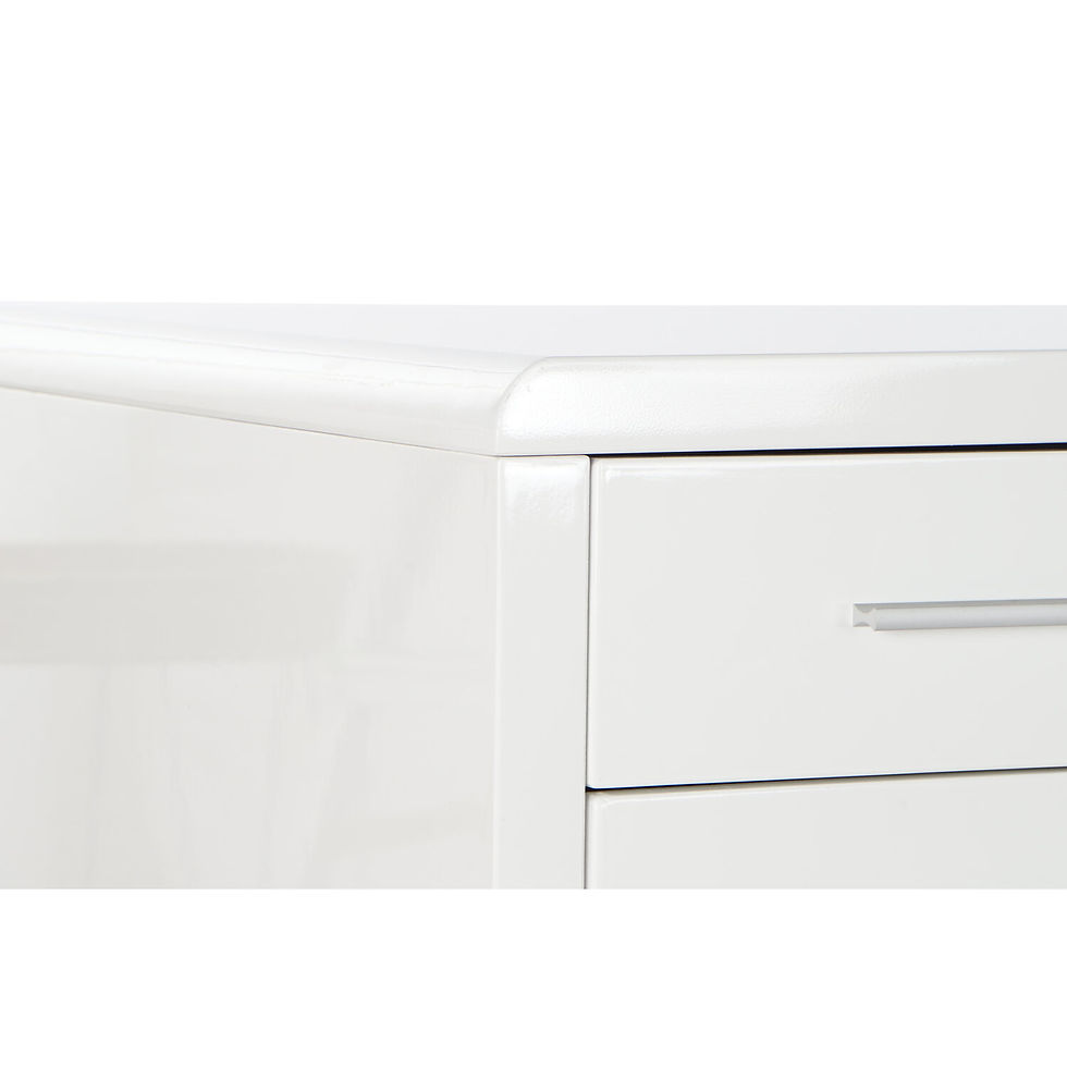 Thumbnail: White MDF and Chrome Desk – 120x55x76 cm