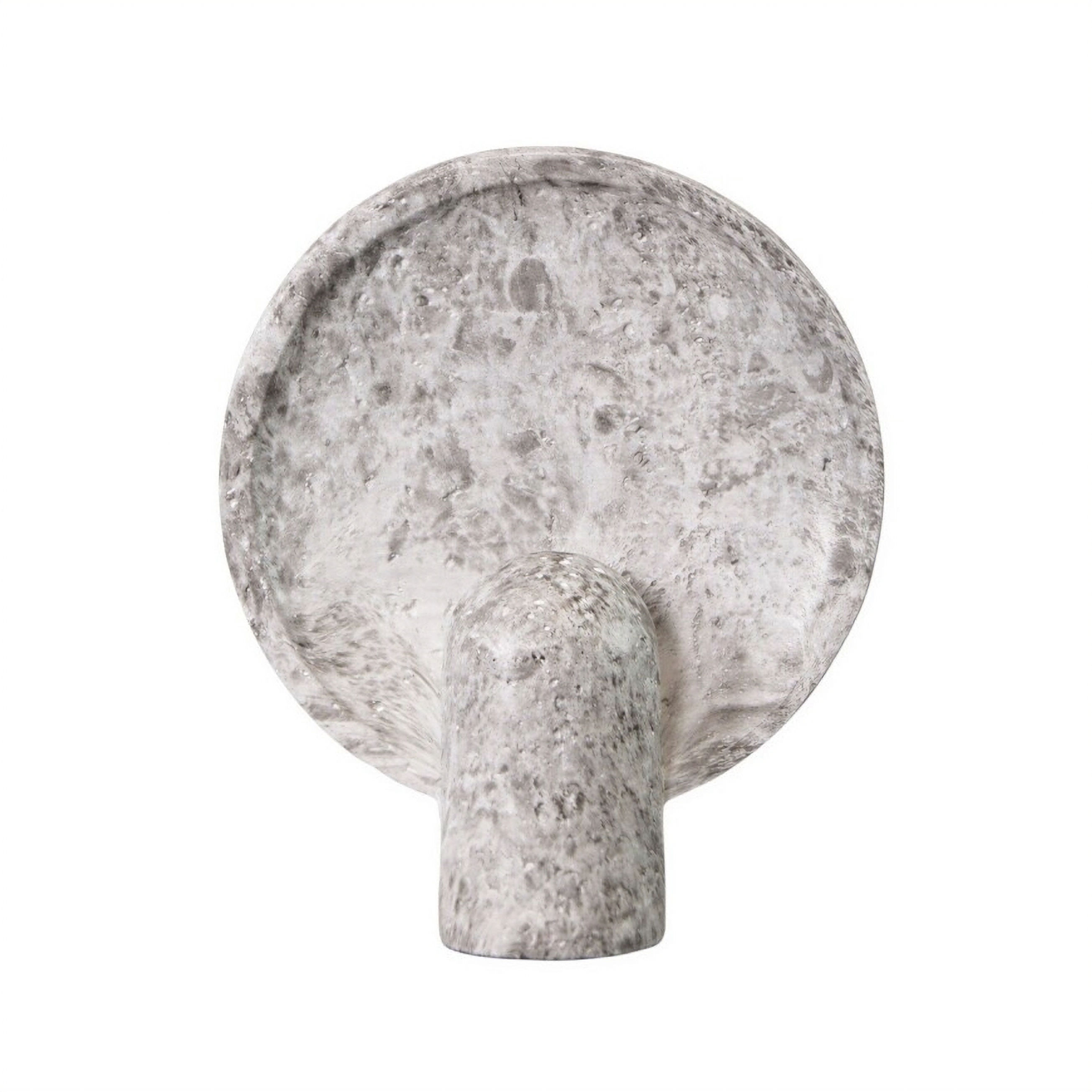 Lámpara de Sobremesa Caelus - Resina con Efecto Piedra Gris - 28x10x34 cm