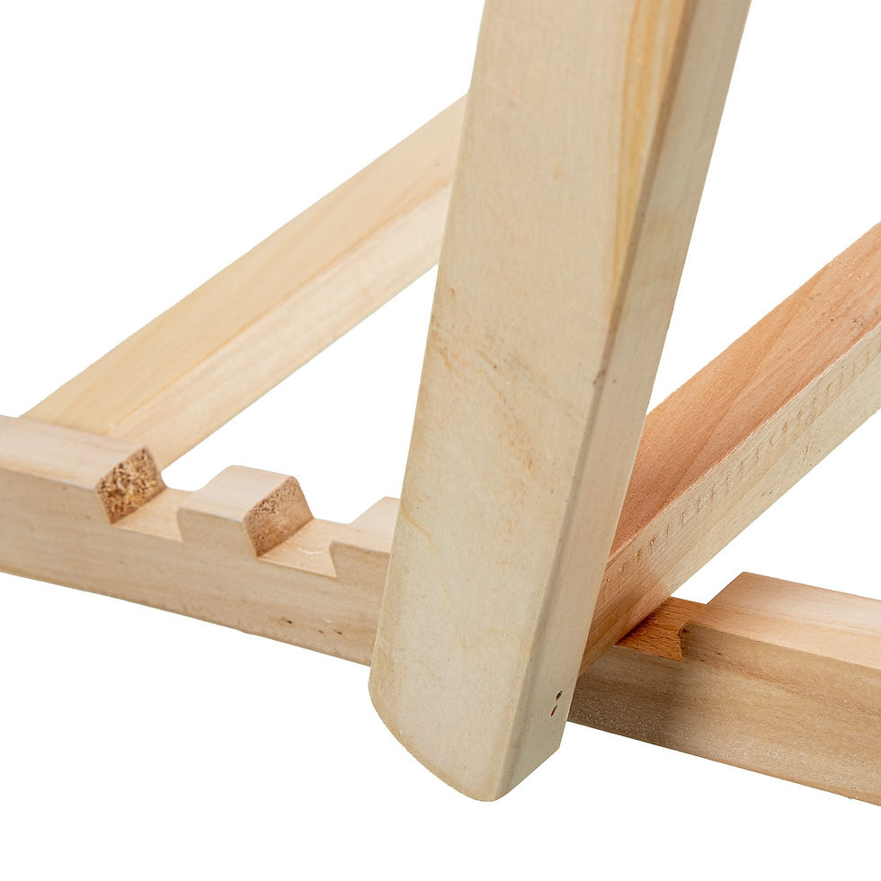 Miniatura: Silla de playa plegable de madera - Amarillo - 4 posiciones