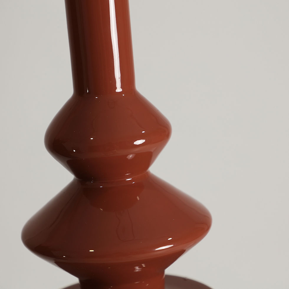 Miniatura: Candeeiro Suspenso Ornella - Ferro Vermelho Tijolo e Algodão Bege - Ø30×87+90 cm