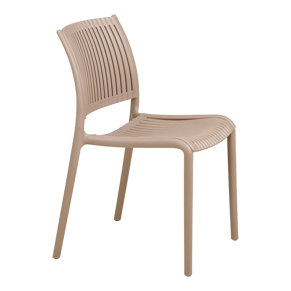 Thumbnail: Set of 4 Manzano Garden Chairs - Taupe