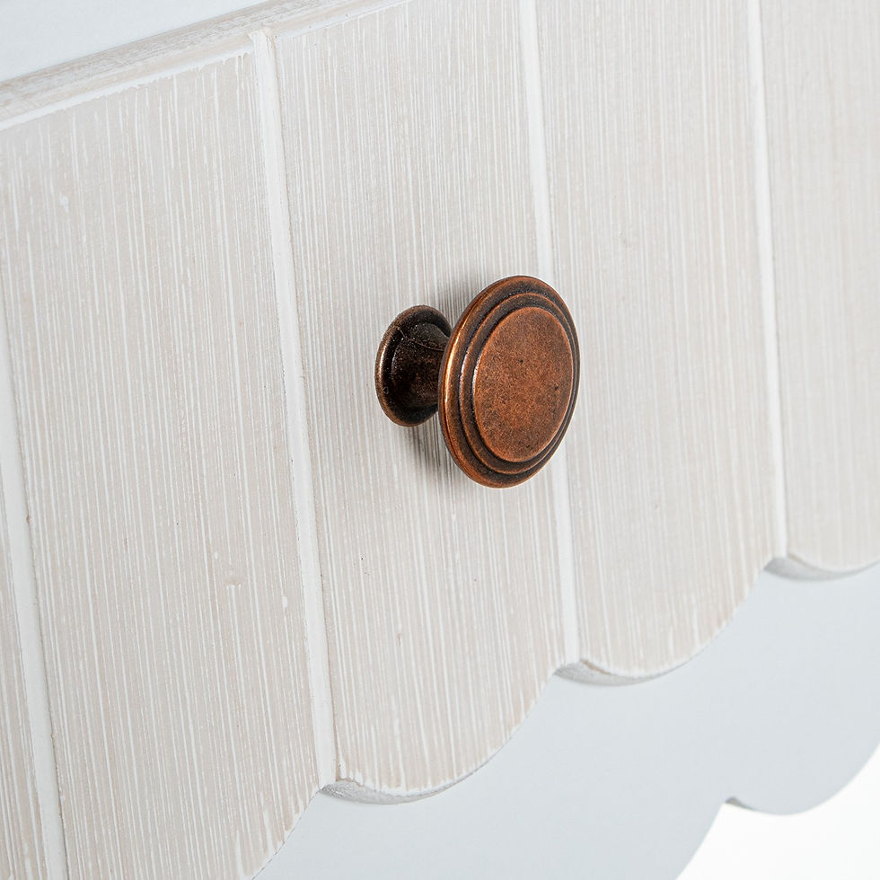 Miniatura: Consola de Madera Blanco y Crema -100×30×78 cm