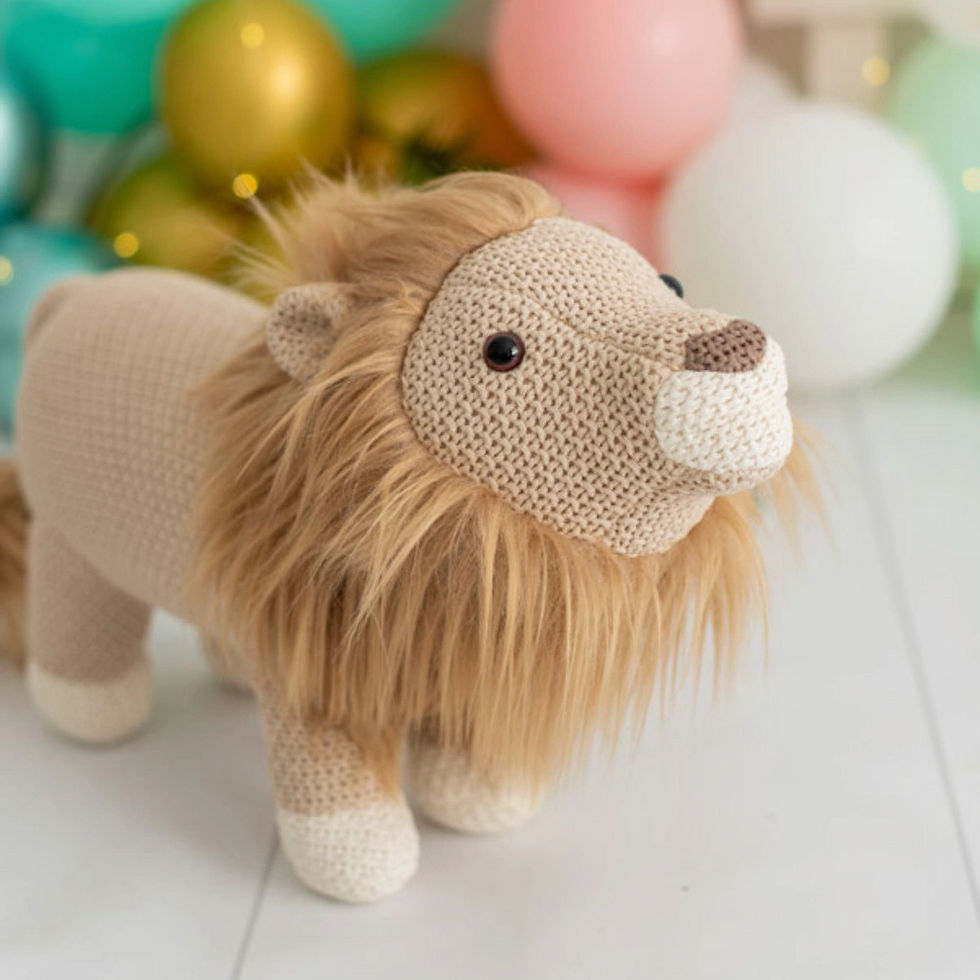 Thumbnail: Lion Cotton Plush - Brown - 45x16x27