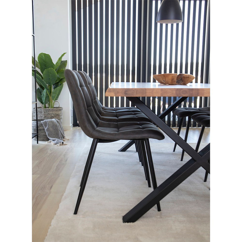 Miniatura: Set de 2 sillas de comedor Middlefart - Gris