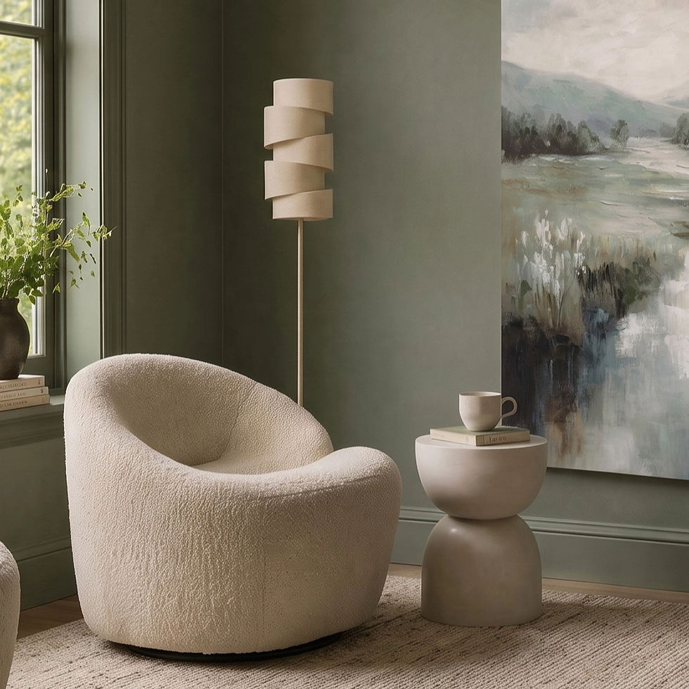 Miniatura: Sillón Giratorio Spiral - Bouclé Beige